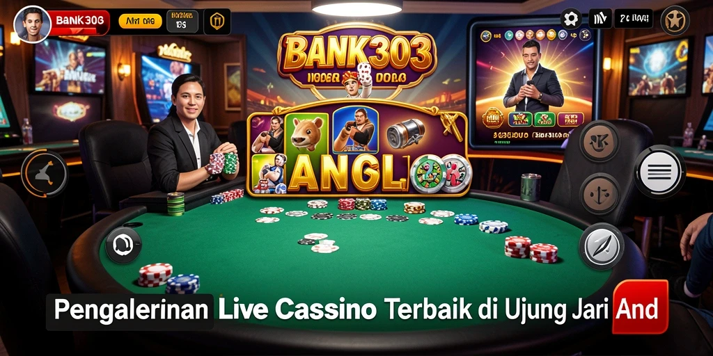 Tampilan gameplay Live Casino yang interaktif dan menarik di BANK303.