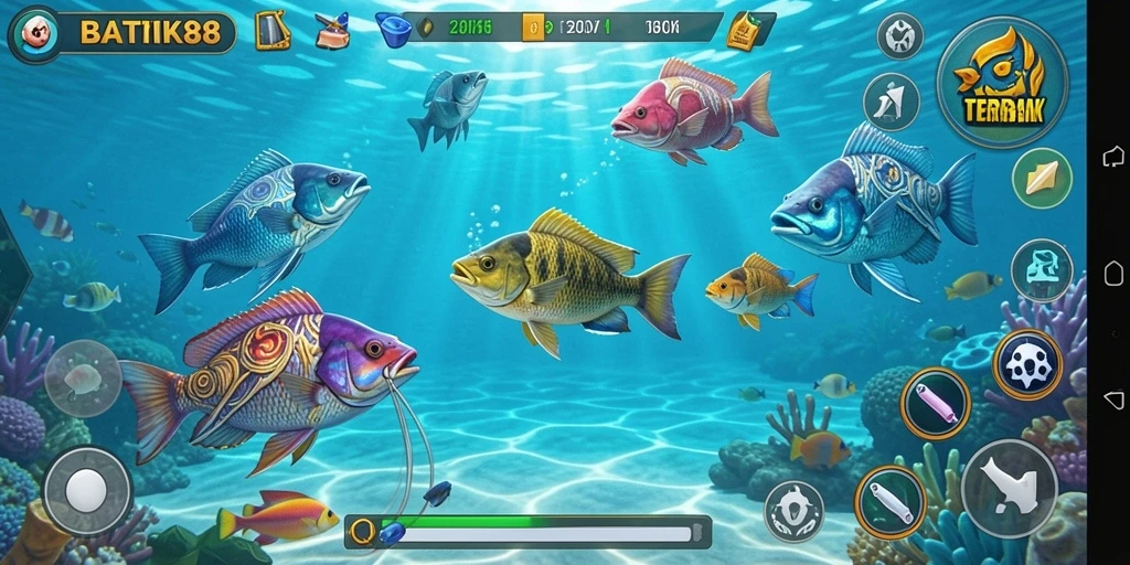 Tampilan gameplay menarik dalam BATIK88, menyajikan aksi Tembak Ikan seru.