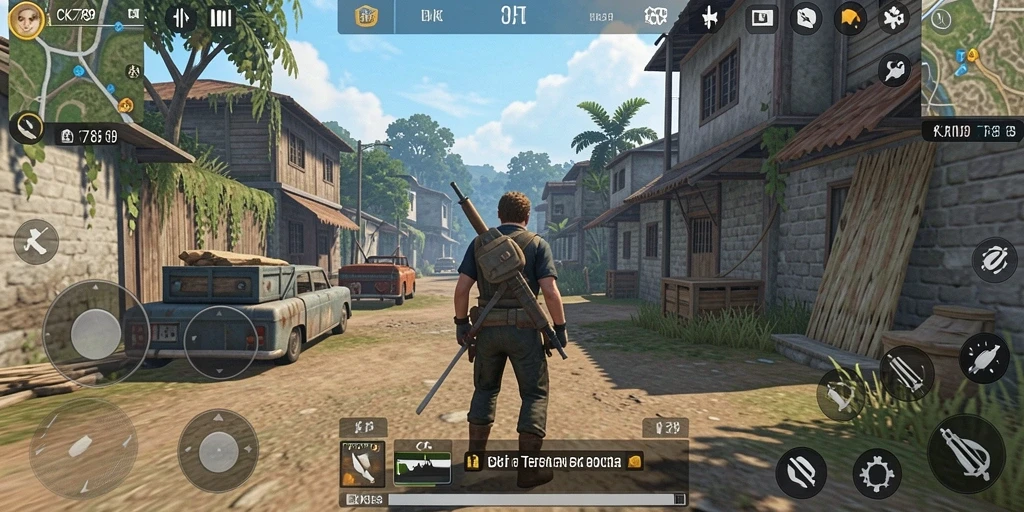 Screenshot gameplay CK789 menampilkan aksi seru dalam dunia terbuka.