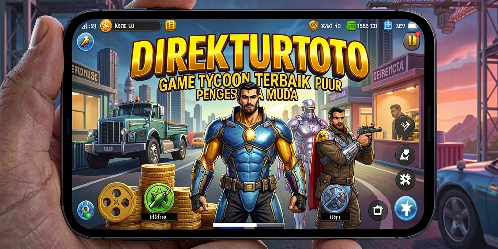 Screenshot gameplay menampilkan manajemen bisnis yang menarik di DIREKTURTOTO.