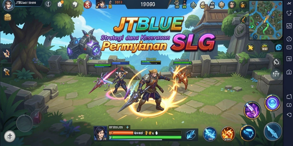 Tampilan gameplay seru di JTBLUE dengan strategi yang mendalam.