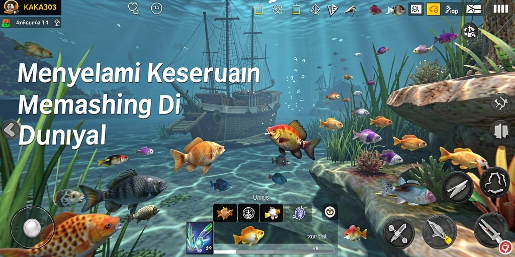 Gameplay KAKA303 yang penuh aksi saat menangkap ikan di laut.