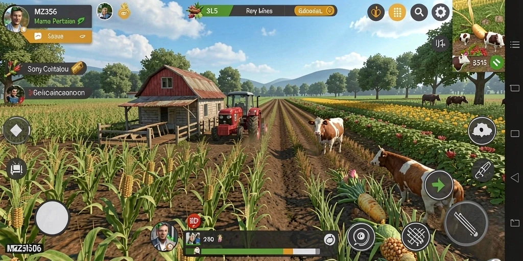 Gameplay menarik dalam MZ356 yang menunjukkan aktivitas pertanian.