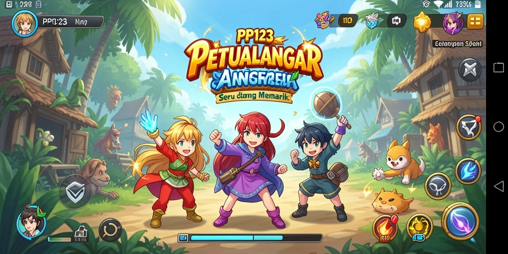 Tampilan gameplay PP123 yang penuh warna dan menarik.