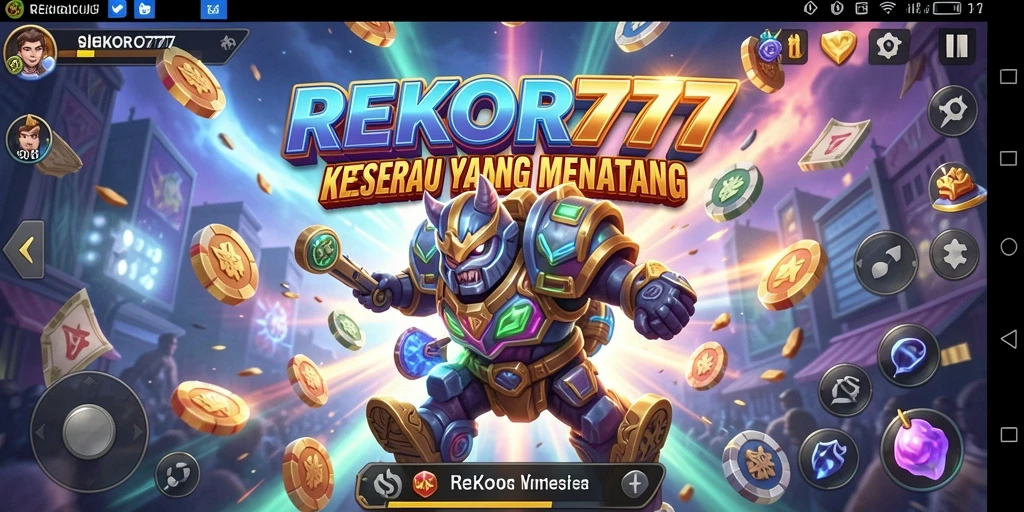 Screenshot utama menunjukkan aksi seru dalam gameplay REKOR777.