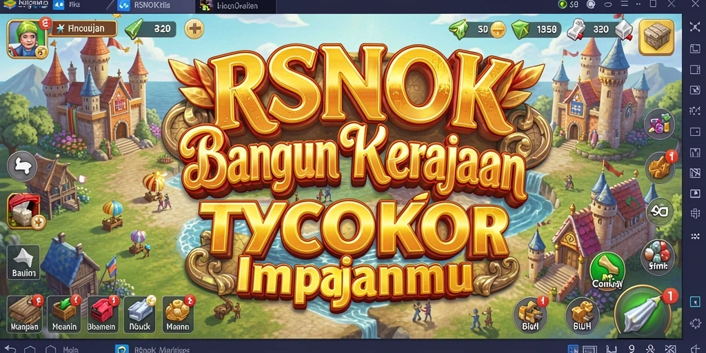 Tangkapan layar menunjukkan gameplay menarik dalam membangun kerajaan Tycoon.