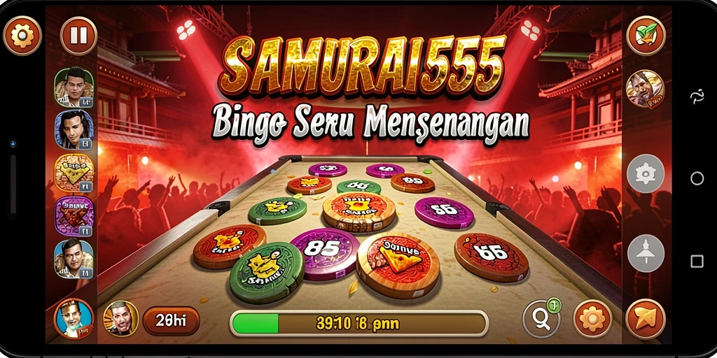 Tampilan gameplay Bingo seru dalam SAMURAI555.