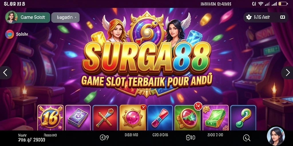 Tampilan menarik dari gameplay slot di SURGA88.