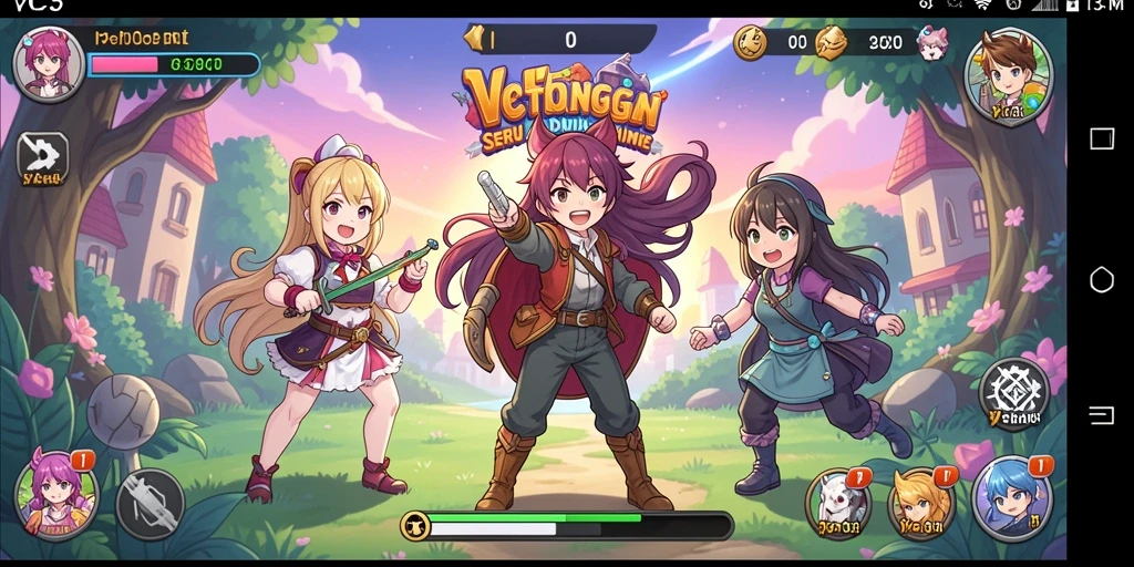 Screenshot menunjukkan aksi pertarungan seru dalam VC5 yang penuh warna.