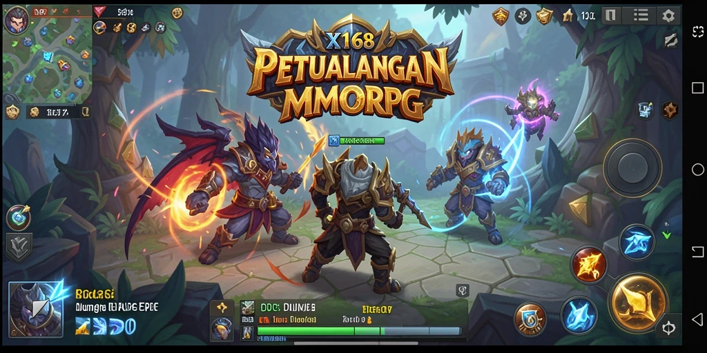 Tampilan menakjubkan dari pertempuran di dunia MMORPG X168.